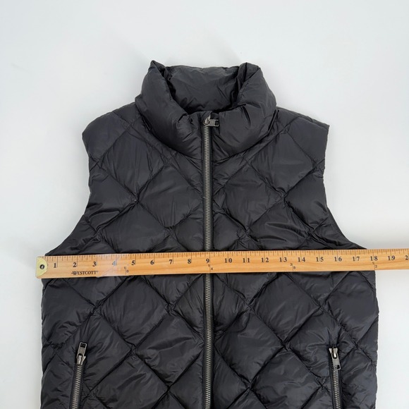 Patagonia Prow Bomber Quilted Down Vest Black Women's Size Small Full Zip Puffer - Picture 9 of 9